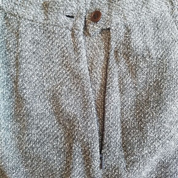 Vintage 90s J.G. Hook Grey Textured Academia High Waist Pencil Maxi Skirt 12P - Picture 10 of 11